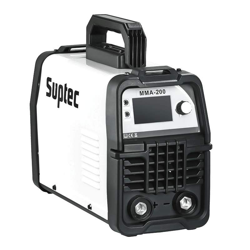 SUPTEC SYNERGIC 200A STICK WELDER 110/220V voltaje dual MMA soldador pantalla digital igbt inverter hot start arc force anti stick VRD 6 función máquina de soldadura se adapta a 5/32in (4mm) varillas de soldadura