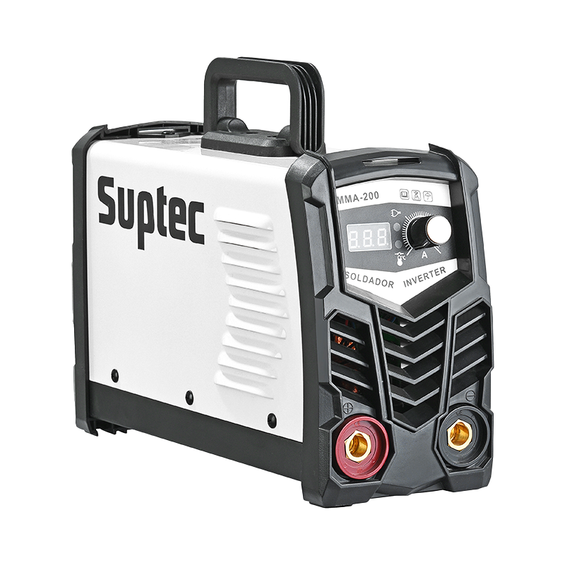 Suptec 195A soldador de barra 110/220v voltaje dual MMA soldador pantalla digital inversor igbt arranque en caliente fuerza de arco máquina de soldadura antiadherente se adapta a varillas de soldadura de 5/32 pulgadas (4 mm)